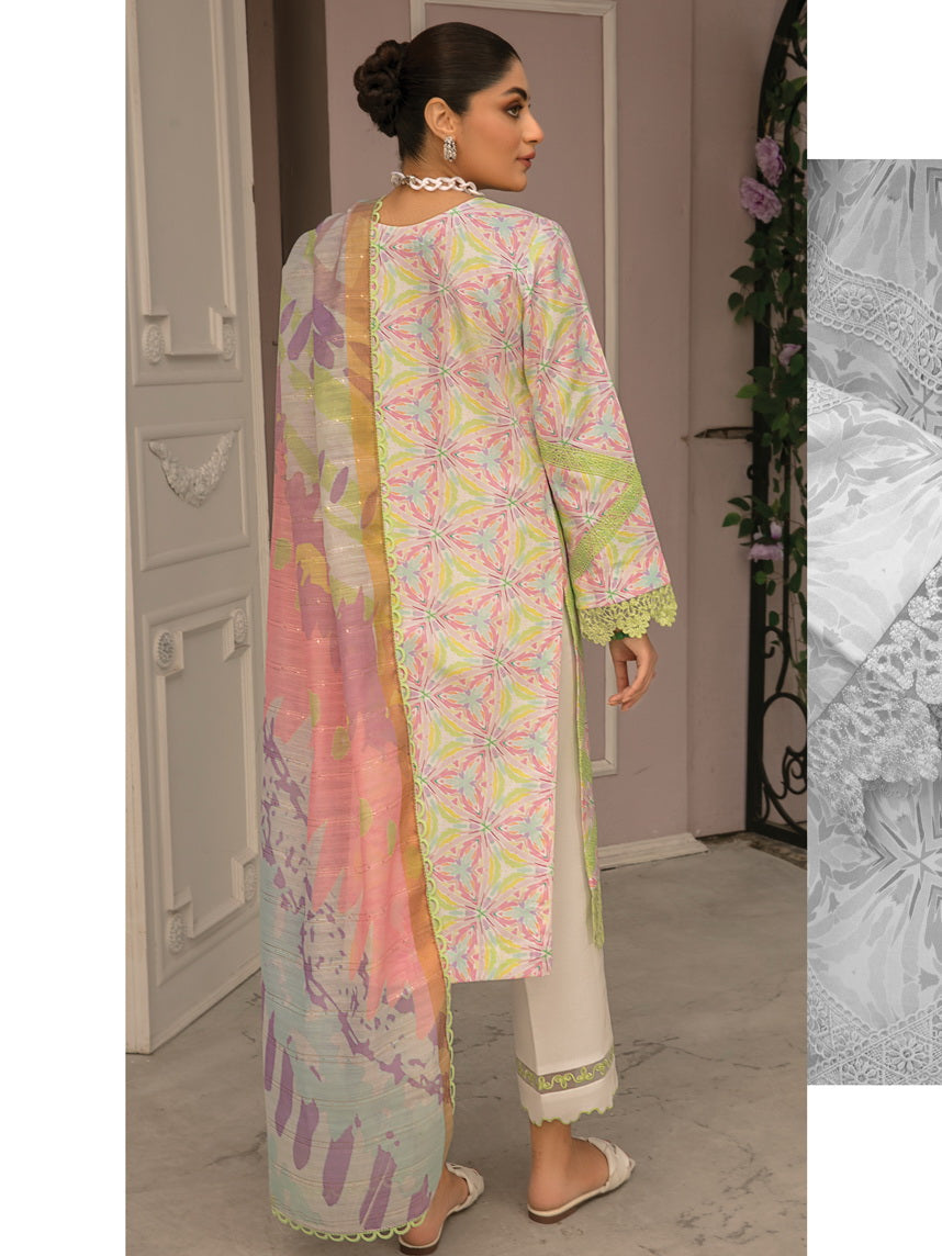 Rang Rasiya Florence Embroidered Lawn Unstitched 3Pc Suit D-02 LILY
