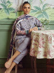 Bellini by Seran Embroidered Karandi Unstitched 3Pc Suit D-02 CHARLOTTE