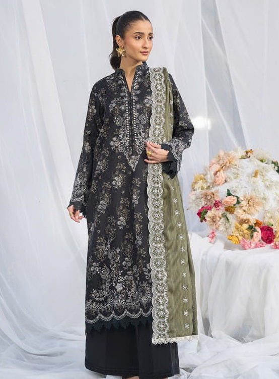 Raha by RajBari Summer Print Exclusive Lawn Unstitched 3Pc Suit D-02