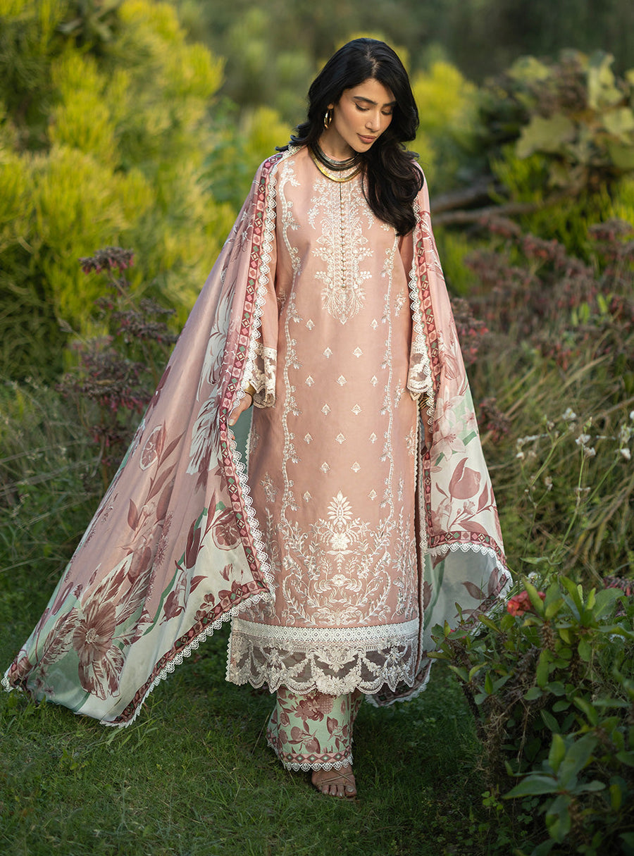 Zainab Chottani Luxe Lawn Unstitched Embroidered 3Pc Suit D-02 Esme