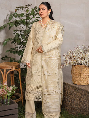 Rang Rasiya Premium Embroidered Lawn Unstitched 3Pc Suit D-02 HAYA