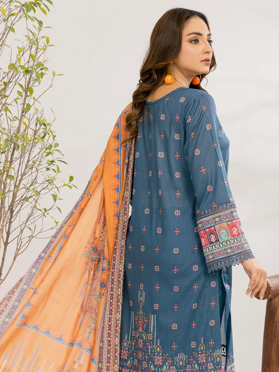 Sundas By Al Kareem Premium Printed Lawn Unstitched 3Pc Suit D-02