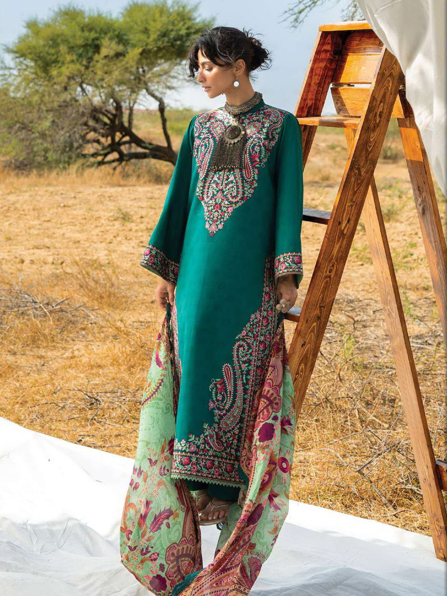 Zainab Chottani Embroidered Lawn Unstitched 3Pc Suit D-02 Mehri