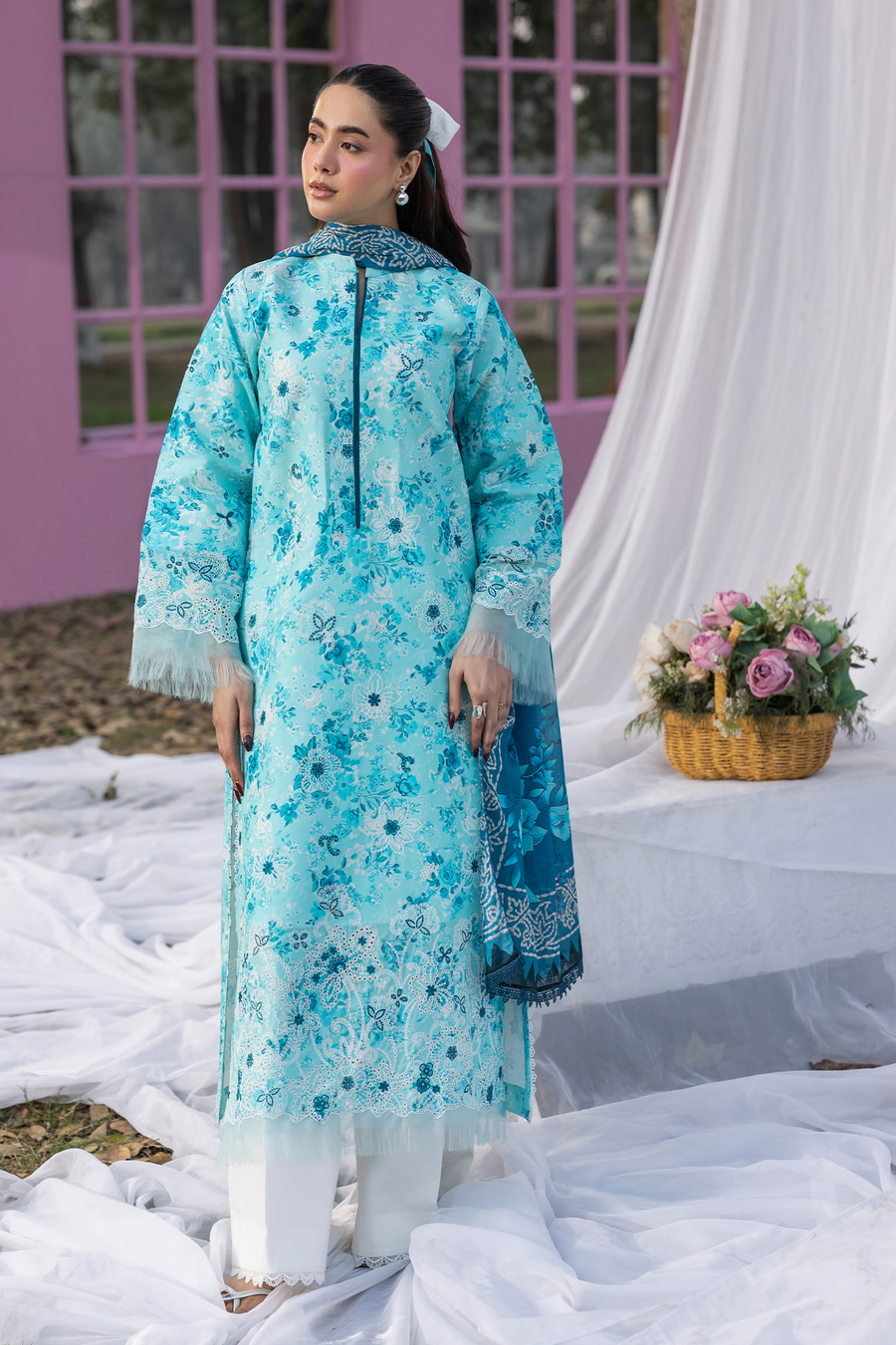 RajBari Summer Printkari Exclusive Lawn Unstitched 3Pc Suit D-02