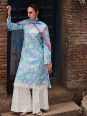 RajBari Nissa Floral Symphony Embroidered Lawn Unstitched 3Pc Suit D-02
