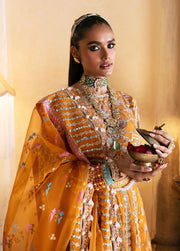 Afrozeh Hayat Unstitched Embroidered Net 3 Piece Suit D-02 KAMILA