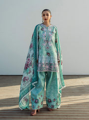 Zainab Chottani Tahra Embroidered Lawn Unstitched 3Pc Suit D-02 ANAHITA