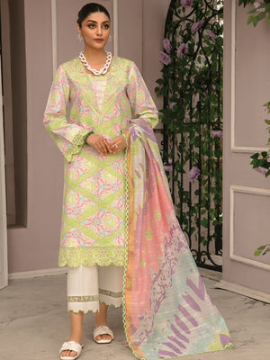Rang Rasiya Florence Embroidered Lawn Unstitched 3Pc Suit D-02 LILY
