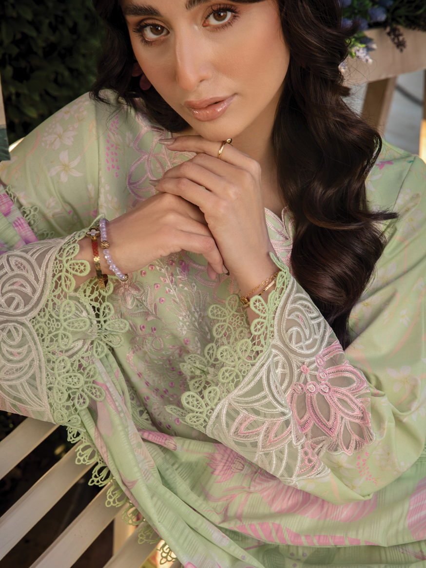 Rang Rasiya Florence Embroidered Lawn Unstitched 3Pc Suit D-02 HANIYA