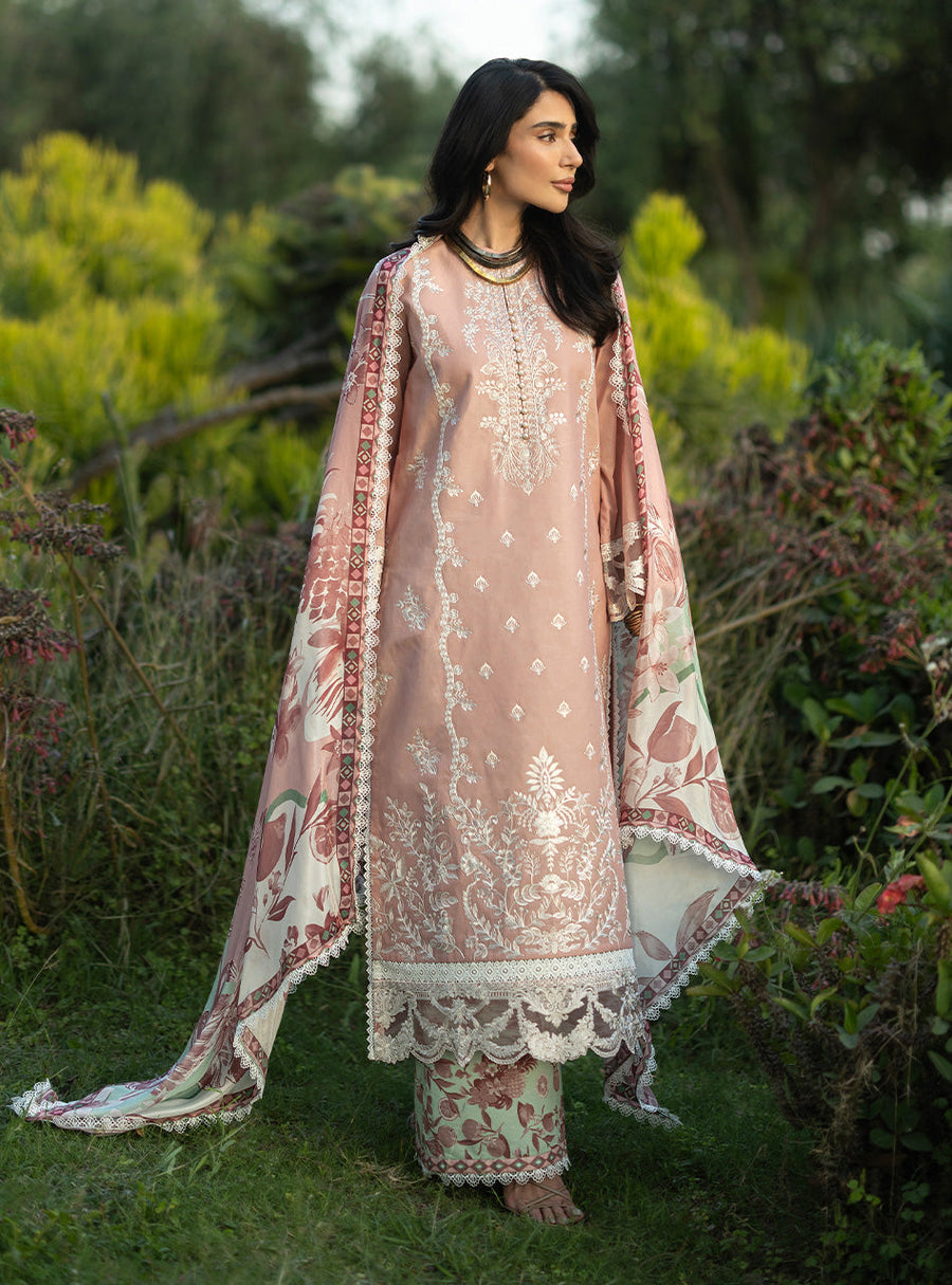 Zainab Chottani Luxe Lawn Unstitched Embroidered 3Pc Suit D-02 Esme