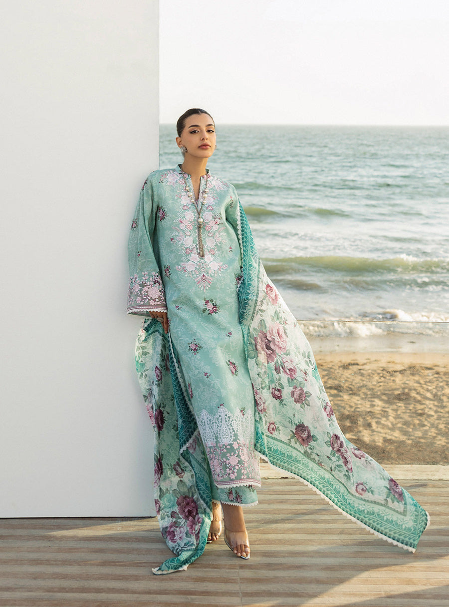 Zainab Chottani Tahra Embroidered Lawn Unstitched 3Pc Suit D-02 ANAHITA
