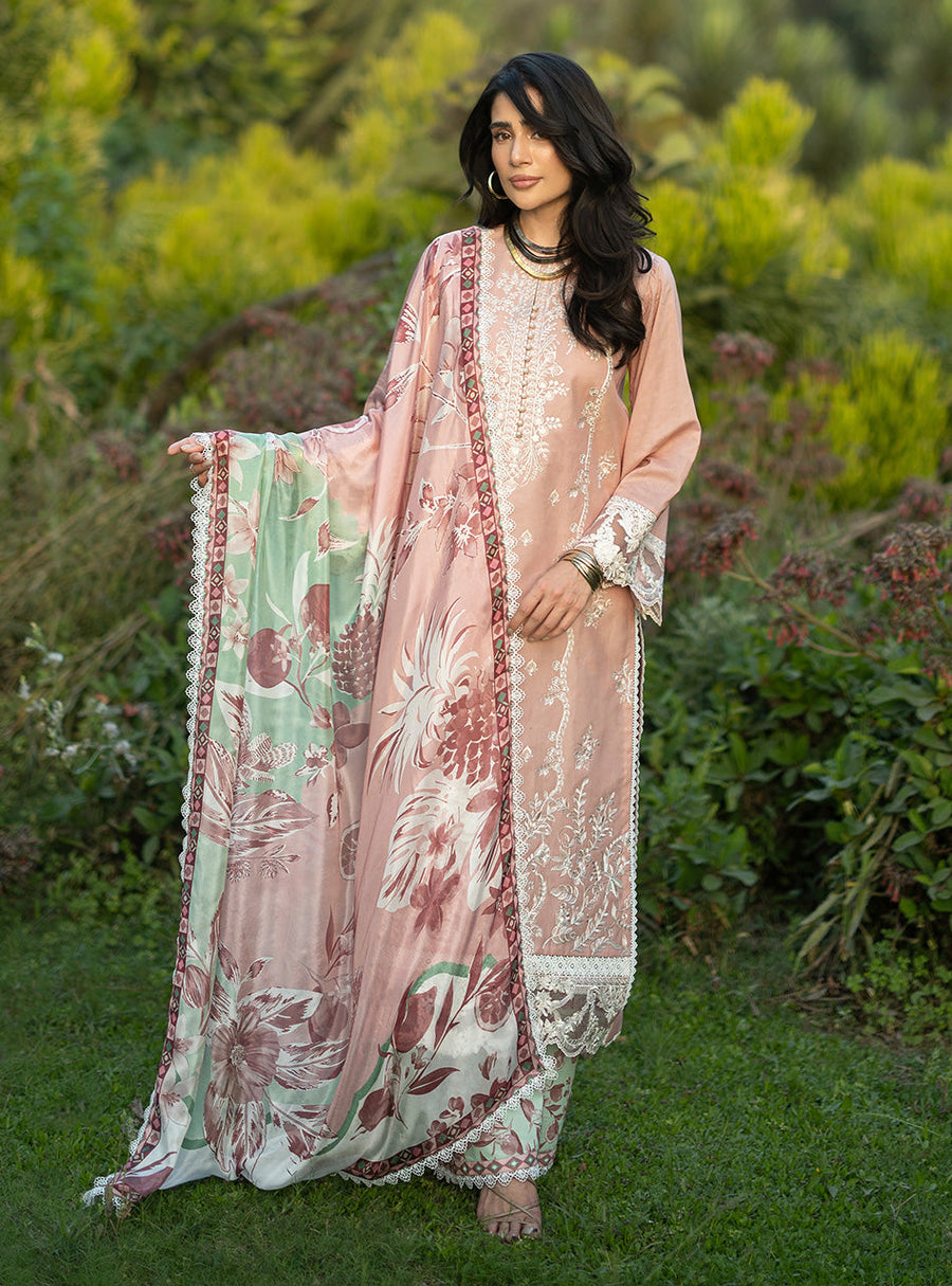 Zainab Chottani Luxe Lawn Unstitched Embroidered 3Pc Suit D-02 Esme