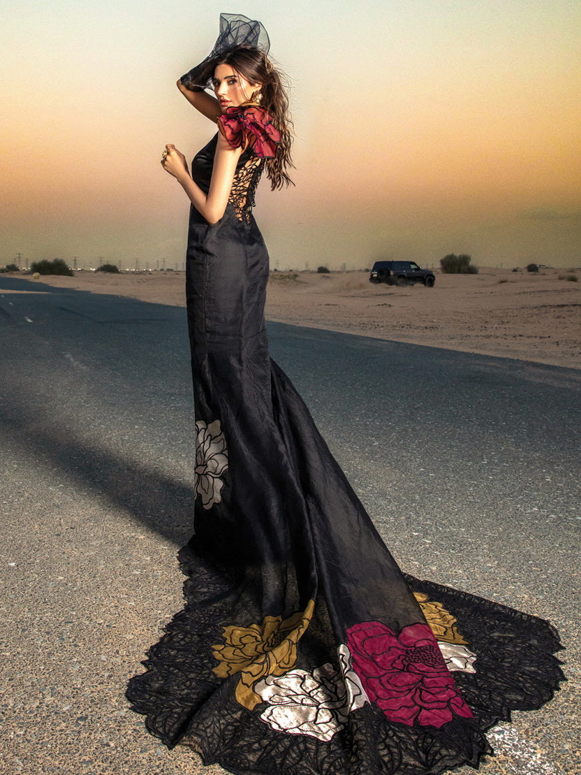 Rang Rasiya Premium Embroidered Lawn Unstitched 3Pc Suit D-01 RAMEEN