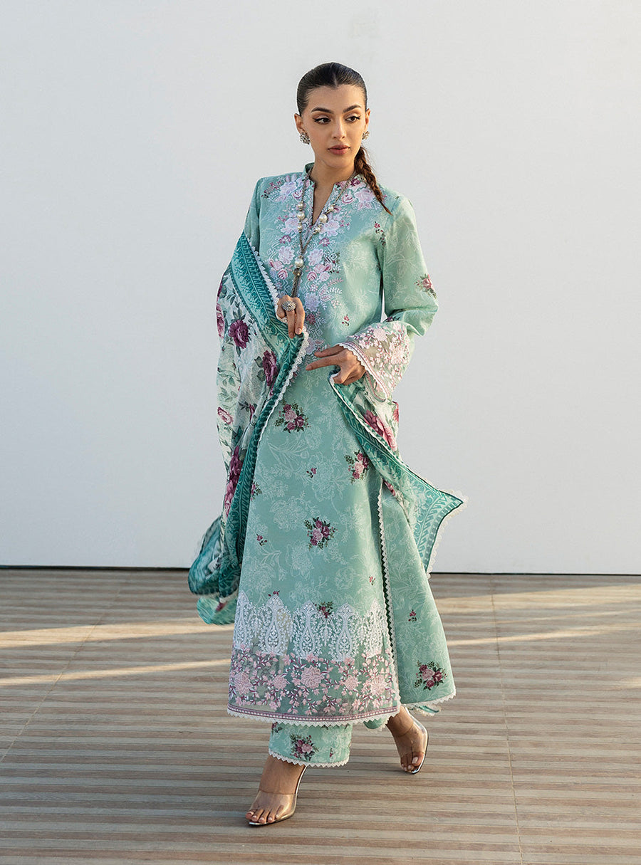 Zainab Chottani Tahra Embroidered Lawn Unstitched 3Pc Suit D-02 ANAHITA