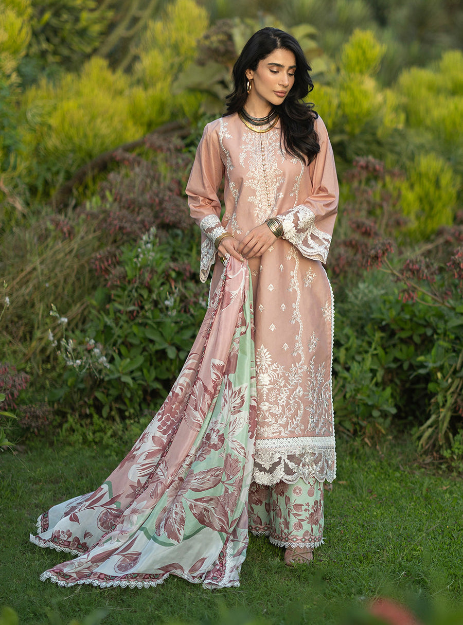 Zainab Chottani Luxe Lawn Unstitched Embroidered 3Pc Suit D-02 Esme