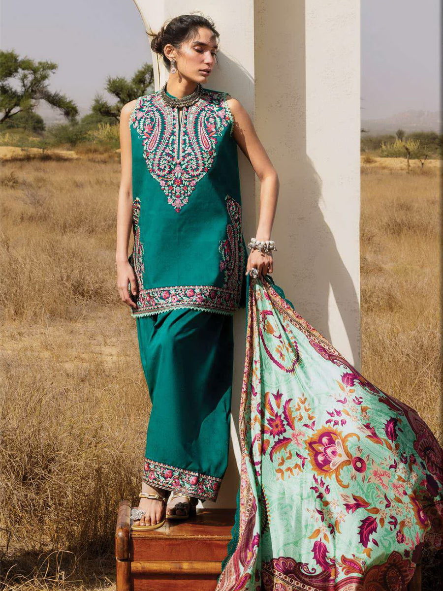 Zainab Chottani Embroidered Lawn Unstitched 3Pc Suit D-02 Mehri