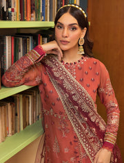 LaMode by Xenia Formals Unstitched Chiffon 3Pc Suit D-02 MARIE