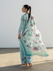 Zainab Chottani Tahra Embroidered Lawn Unstitched 3Pc Suit D-02 ANAHITA