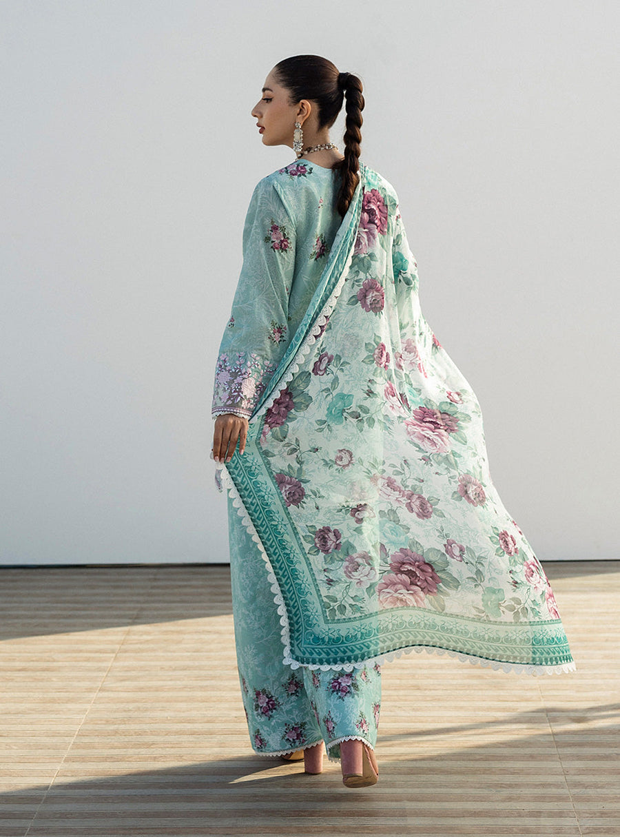 Zainab Chottani Tahra Embroidered Lawn Unstitched 3Pc Suit D-02 ANAHITA
