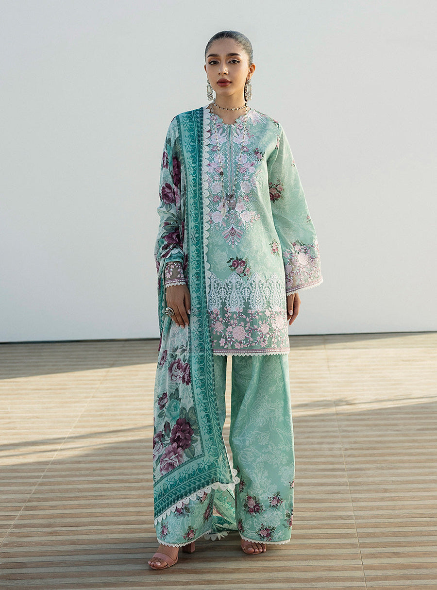 Zainab Chottani Tahra Embroidered Lawn Unstitched 3Pc Suit D-02 ANAHITA