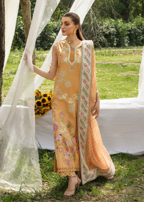 Saira Shakira Bloom Embroidered Lawn Unstitched 3Pc Suit D-02A LILY