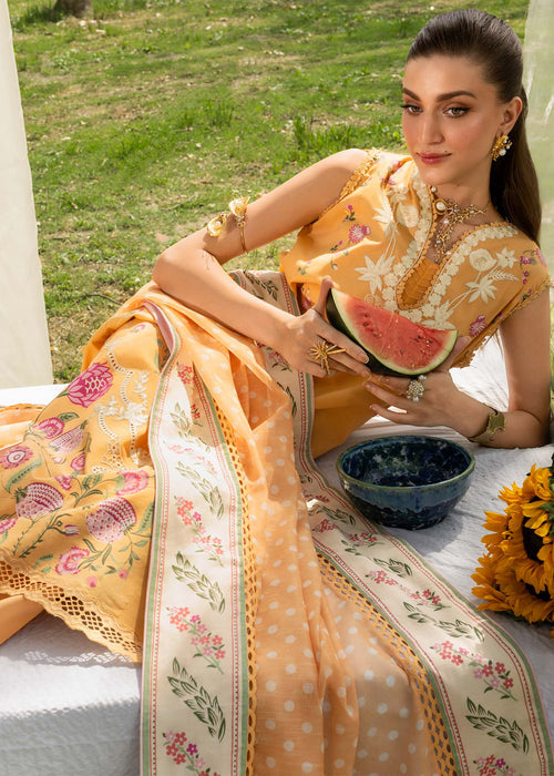 Saira Shakira Bloom Embroidered Lawn Unstitched 3Pc Suit D-02A LILY