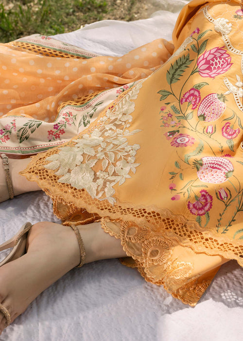 Saira Shakira Bloom Embroidered Lawn Unstitched 3Pc Suit D-02A LILY