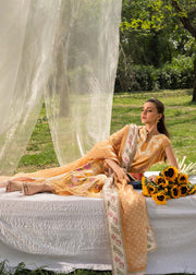 Saira Shakira Bloom Embroidered Lawn Unstitched 3Pc Suit D-02A LILY