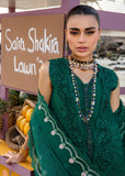 Saira Shakira Embroidered Lawn Unstitched 3Pc Suit D-02A Ulysses - Seaweed