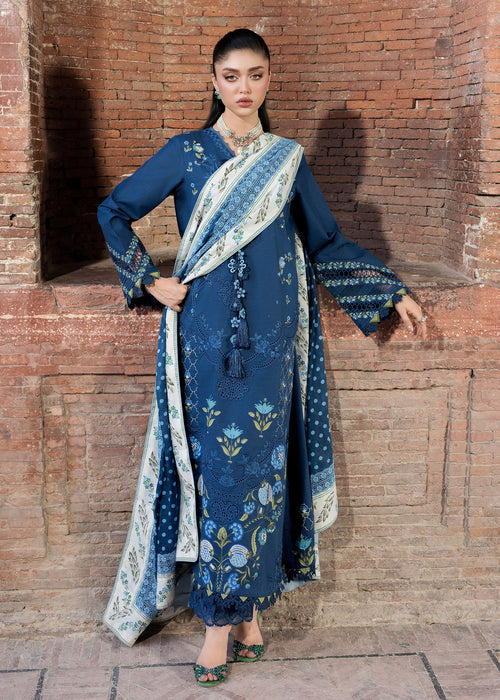 Saira Shakira Bloom Embroidered Lawn Unstitched 3Pc Suit D-02B LILY