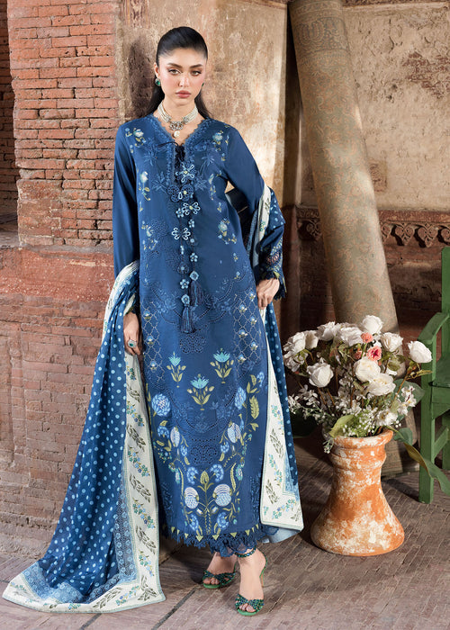 Saira Shakira Bloom Embroidered Lawn Unstitched 3Pc Suit D-02B LILY