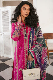 Iris by Jazmin Embroidered Eid Lawn Unstitched 3Pc Suit D-02 BRIGHT FUCHSIA