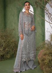 Rang Rasiya Chatoyer Embroidered Chiffon Unstitched 3Pc Suit D-02 Deena