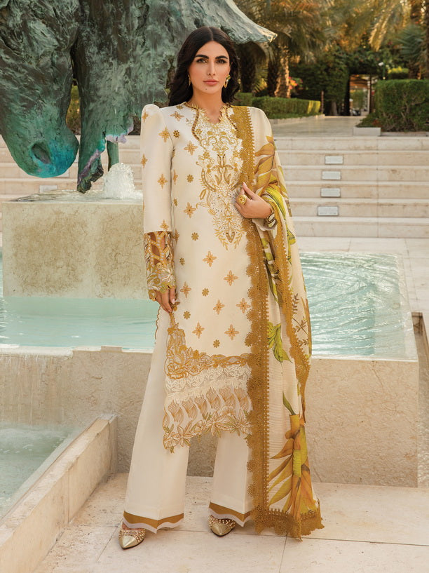 Rang Rasiya Carnation Embroidered Lawn Unstitched 3Pc Suit D-02 Isabella