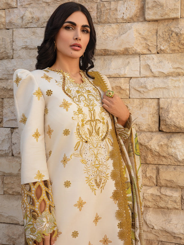 Rang Rasiya Carnation Embroidered Lawn Unstitched 3Pc Suit D-02 Isabella