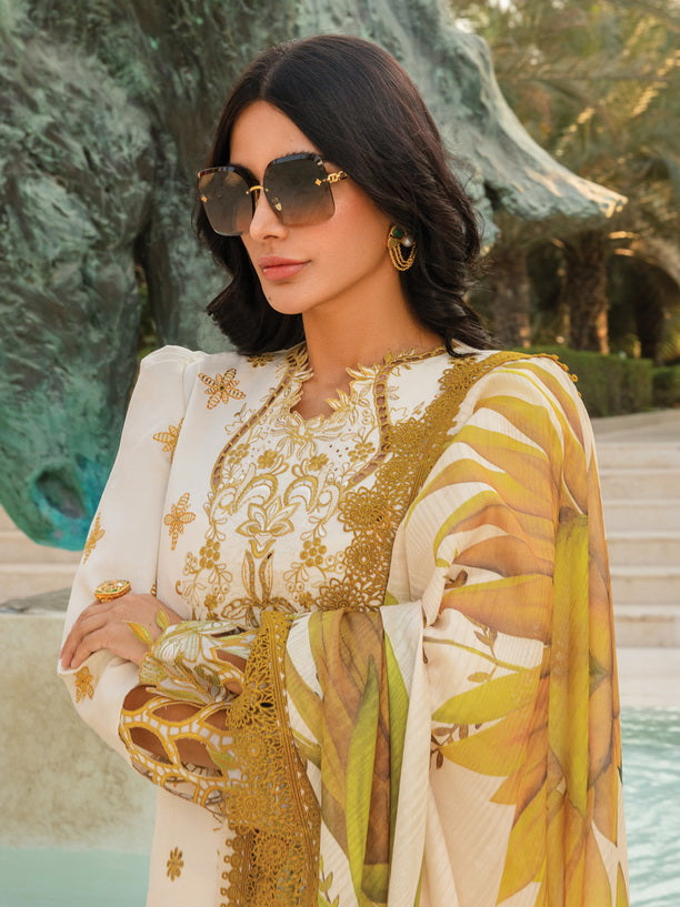 Rang Rasiya Carnation Embroidered Lawn Unstitched 3Pc Suit D-02 Isabella