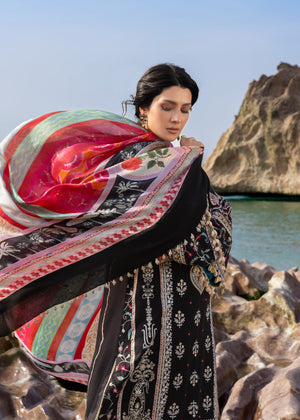 Sadaf Fawad Khan Siraa Embroidered Lawn Unstitched 3Pc Suit D-02 KOHL