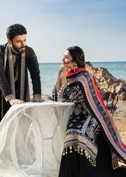 Sadaf Fawad Khan Siraa Embroidered Lawn Unstitched 3Pc Suit D-02 KOHL