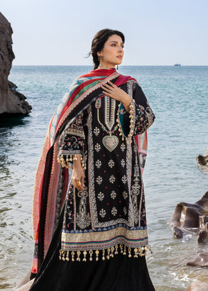 Sadaf Fawad Khan Siraa Embroidered Lawn Unstitched 3Pc Suit D-02 KOHL