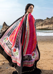 Sadaf Fawad Khan Siraa Embroidered Lawn Unstitched 3Pc Suit D-02 KOHL