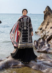 Sadaf Fawad Khan Siraa Embroidered Lawn Unstitched 3Pc Suit D-02 KOHL
