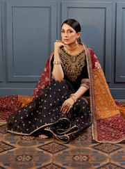 Zainab Chottani Embroidered Velvet Unstitched 3Pc Suit D-02 MEHR MAH
