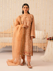 Cross Stitch Mahiri Embroidered Lawn Unstitched 3Pc Suit D-02 Rustic Brown