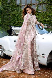 Mushq Stardust Embroidered Net Unstitched 3Pc Suit D-04 Starlet Sparkle