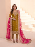 House of Nawab Miorah Embroidered Organza Unstitched 3Pc Suit D-02 TANYA - A