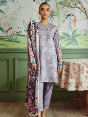 Bellini by Seran Embroidered Karandi Unstitched 3Pc Suit D-02 CHARLOTTE