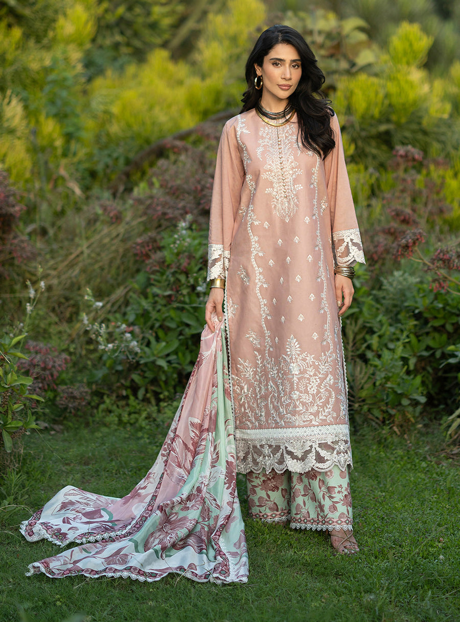 Zainab Chottani Luxe Lawn Unstitched Embroidered 3Pc Suit D-02 Esme