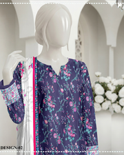Ittehad Essential Vol-03 Unstitched Printed Lawn 3Pc Suit D-02