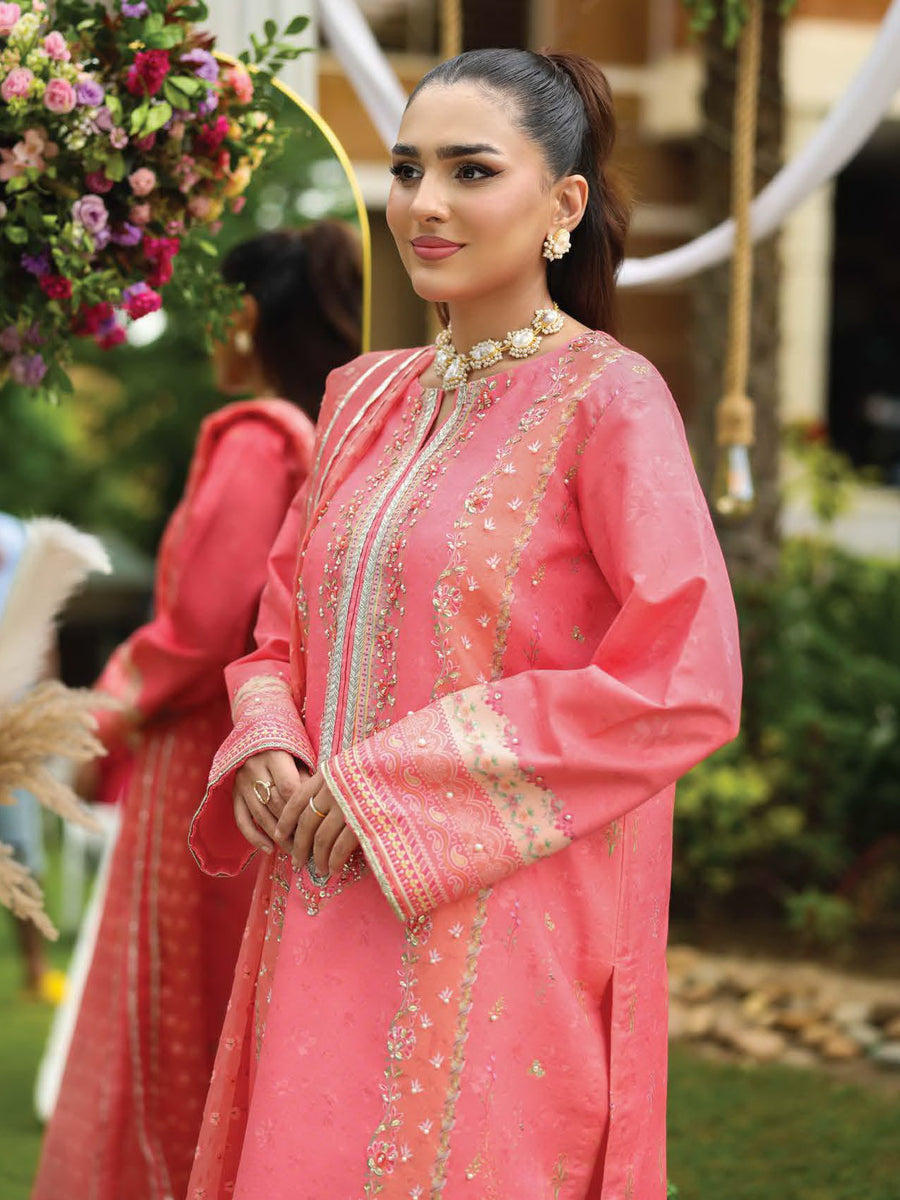 Rang Rasiya Luxury Silk Unstitched Embroidered 3Pc Suit D-10 Gazal