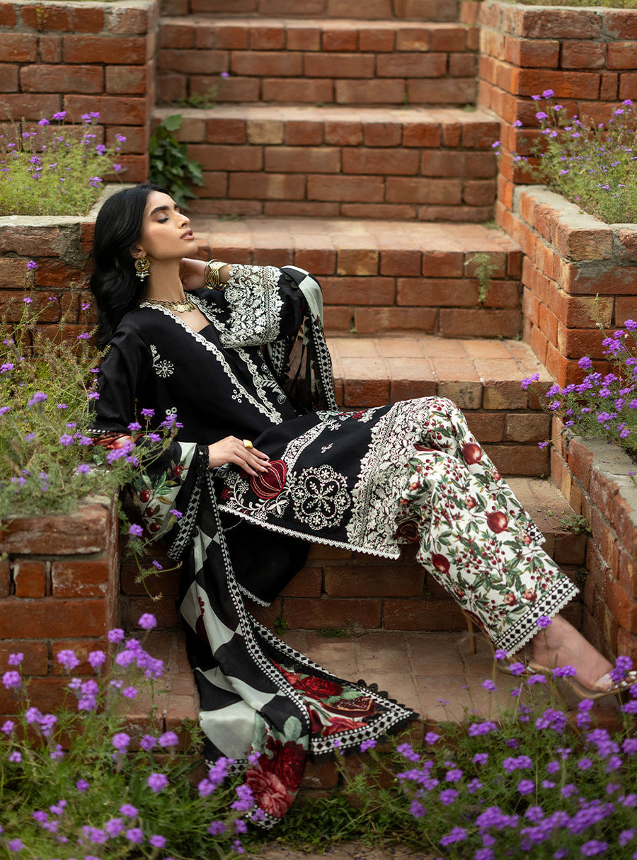 Zainab Chottani Luxe Lawn Unstitched Embroidered 3Pc Suit D-03 Fia